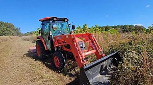 Testing the new Rhino TW36 heavy duty bush hog on the farm