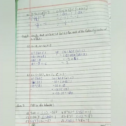 #Math Class 7 Chapter-1 Integer Exercise 1.3