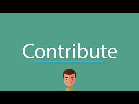 Contribute pronunciation
