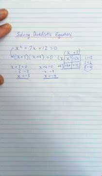 Solving Quadratic Equations by Factorising First