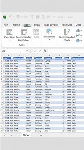 Filter Data Using Slicer in Excel | Quick Excel Trick 🔥