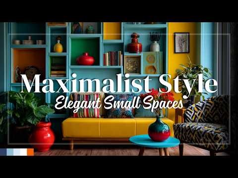 Colorful Maximalist Tiny Spaces 🎨 Refined Storage and Elegant Vibes in Small Apartments