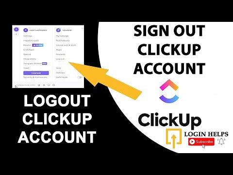 How to Logout ClickUp Account Sign Out ClickUp Project Management Tool