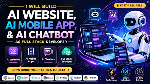 Construir site de ia, app móvel de ia e chatbot ia do chatgpt