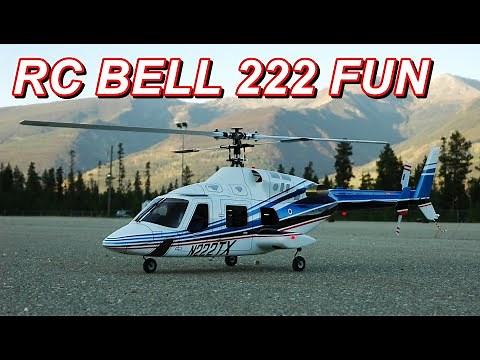 Scale Bell 222 Helicopter Flight - FunKey Fuselage & 600ESP mechanics.