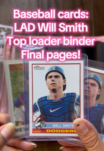 Baseball cards. So these are the final pages that I’m adding in to my Dodgers catcher Will Smith top loader binder baseball cards are my thing they make me happy and they’re awesome. I mean come on look at them. They’re amazing and with the Dodgers you know playing in the NLDS I really wanna focus on baseball in general. There are some good games going on right now and I’m excited to watch and go Dodgers, of course. #baseball #mlb #dodgers #baseballcards #topps