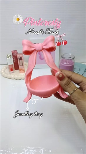 Aesthetic Jewelry Tray from Meesho You Need 🎀#ytshorts#shorts#shortsfeed#unboxing#meesho#makeup#girl