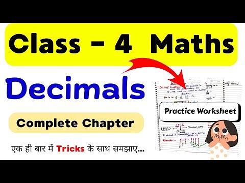 Decimals for Class 4 | Class 4 Maths Chapter Decimals | Class 4 Maths Worksheet | Decimals Fraction