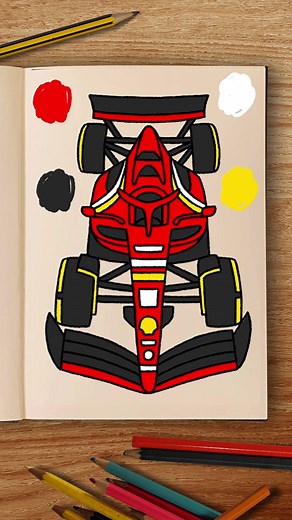 Ferrari F1 Car Drawing Tutorial | Step-by-Step Guide | How to Draw