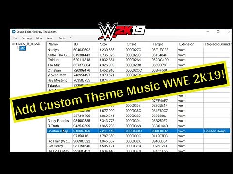 WWE 2K19 How to Install Custom Theme Music | Sound Editor 2019