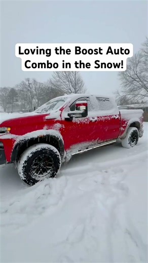 Loving the Boost Auto LEDs in the Snow on the Silverado!