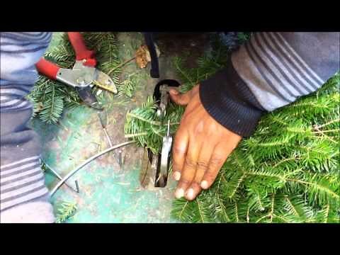 Double Faced Wreath made on clamp ring