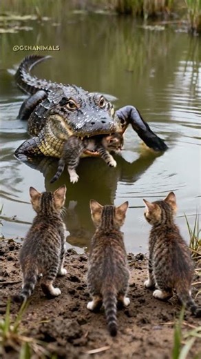 An Alligator Saves a Kitten 🐊🐾🥺❤️