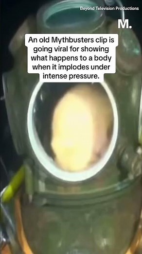 A #Mythbusters clip is going viral for showing what #implosion does to a human body.
