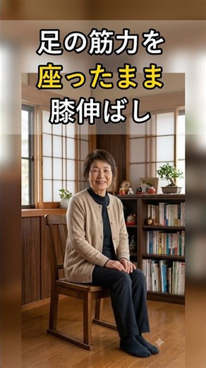座って足を鍛える！ゆっくり膝伸ばし運動 #Shorts