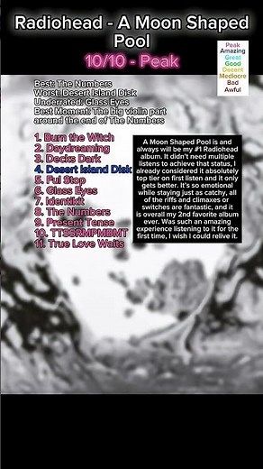 Radiohead - A Moon Shaped Pool #radiohead #albumreview #music #rock #artpop