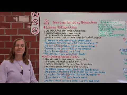 DEFINING AND NON-DEFINING RELATIVE CLAUSES / B1+ LEVEL 6