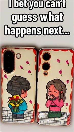 Easy and simple craft ideas: Handmade couple phone case | DIY | covers #Viral #ytshorts