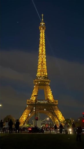 Golden lights, quiet skies, and the Eiffel Tower stealing the night. ✨