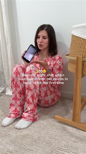 Carlin (Bates) Stewart on Instagram: "Getting started was a little tough and I swear she uses me as her pacifier, but she did so good and we’re so proud of our growing little girl 🥹 First night in the big girl crib is officially in the books 💫 #baby #nightshift #motherhood #4monthsold #realistic"