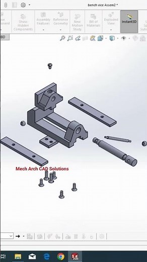 SolidWorks Motion Study Animation.. #solidworks #mecharch