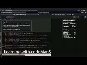 learn2code | freeCodeCamp (New) Responsive Web Design - Building a Nutrition Label: Step 61