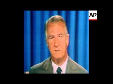 SYND 16/10/73 SPIRO AGNEW EXPLAINS HIS RESIGNATION