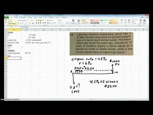 Bond valuation on Excel and on the HP12C