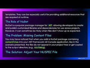 Solving Issues with NuGet Package contentFiles Not Being Copied into Your Project
