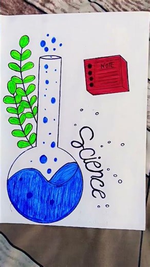 science project file front page decorate 💗🌸