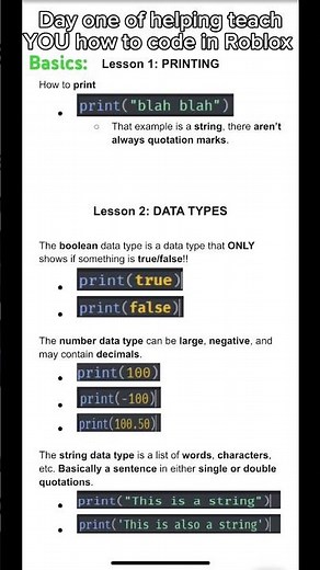 How to code roblox studio lua day 1 #coding #scripting #roblox #robloxstudio #gamemaking #dev