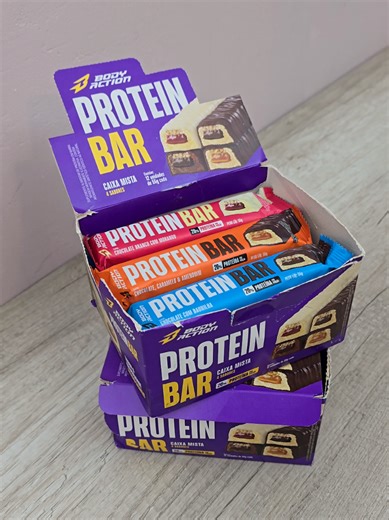Caixa de Barras de Proteína da Bodyaction com 20% de proteína #proteina #fitness