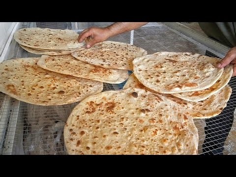 Mesmerizing Persian Bread Slapping Technique |Street Food Iran: Traditional Taftoon Bread!