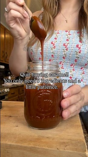 Homemade caramel sauce🍦 #homemade #recipe #scratchmade #baking #easyrecipe