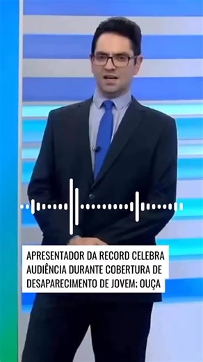 @sudoeste32 on Instagram: "O âncora do Balanço Geral Curitiba, Guilherme Rivaroli, causou polêmica após o áudio de seu microfone vazar nesta sexta-feira (2). Durante o intervalo do programa, o jornalista comemorou os índices de audiência com a cobertura do desaparecimento de um jovem de 19 anos na região de Curitiba, afirmando que “podia ter um desaparecido por dia”. Rivaroli assumiu o comando do programa da Record há menos de um mês e enfrentava uma audiência abaixo do esperado. Nesta sexta, o 
