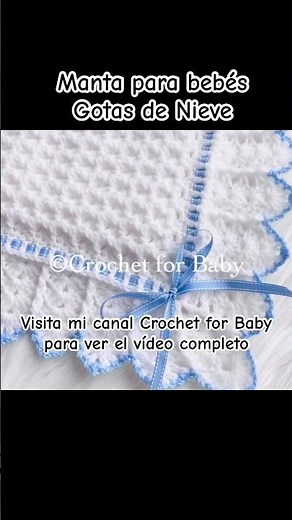 How to crochet a baby blanket step by step Snowdrops #crochetforbaby #crochet #crochet