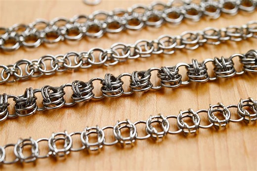 How to Make a Chainmail Bracelet - 5 DIY Designs with Patterns