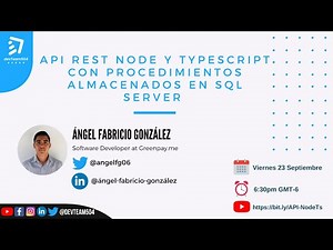API Rest Node y Typescript con procedimientos almacenados en SQL Server