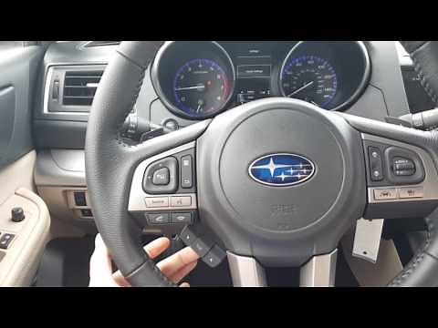 2017 Subaru Outback Dash Settings