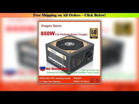 For Silent Fan Game Computer Power Supply 12V Professional E-Sports PSU ATX 850W Full Modular