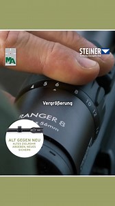 400 € Sofortvorteil auf das Steiner Ranger 8 Zielfernrohr. Alt gegen Neu – jetzt das ultimative Ranger 8 sichern! Das Steiner Ranger 8 steht für kompromisslose Präzision, modernste Technik und maximale Vielseitigkeit. Beim Kauf eines Modells bekommst du 400 € Sofortvorteil direkt an der Kasse – ohne Registrierung, ohne Wartezeit. Vergrößerung von 1× bis 32×, robuste Bauweise und brillante Optik selbst bei schlechten Lichtverhältnissen. Finde jetzt deinen Fachhändler in der Nähe und sichere dir d