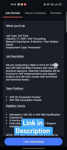 SAP walkin interview in Hyderabad for freshers #sapjobs #itjobs2025 #sap #saphiring #saptechnical