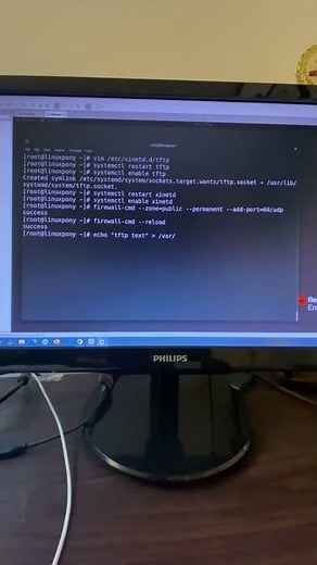 create a file in TFTP root directory, Red Hat Enterprise 8 Linux Tutorial 39