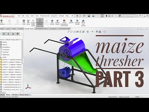 MAIZE THRESHER MACHINE using solid works__ [PART 3]
