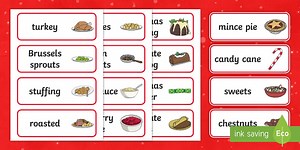 Christmas Dinner Word Cards