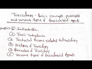 Toxicology -Basic concept principals and various type of toxicological agents