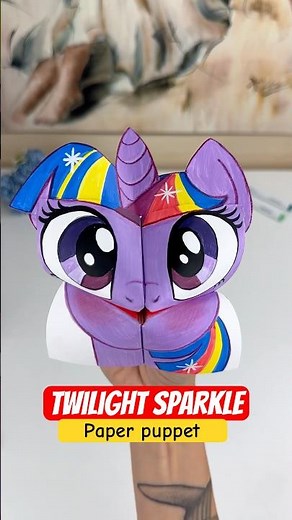 DIY Twilight Sparkle Paper Puppet 🦄 | My Little Pony Craft #twilight #twilightprincess #paperdoll