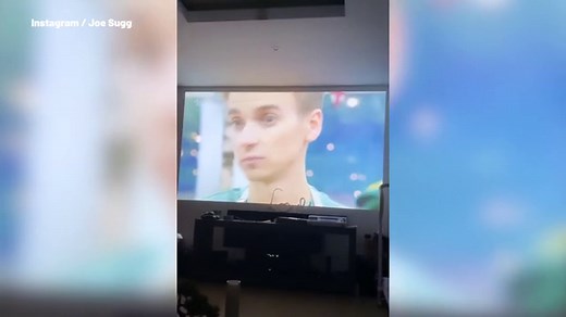 Joe Sugg watches himself faint on Celebrity Bake Off