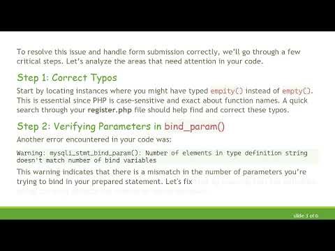 Fixing the Call to undefined function empity() Error When Submitting a Registration Form in PHP