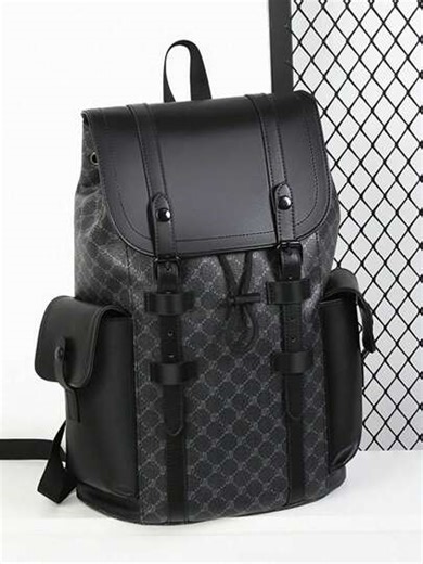 1pc 18.1in*12.2in*5.9in Fashion Men Functional Backpack, Large Capacity Multi-Pocket Backpack, Scratch/Wear Resistant Material, Suitable For Travel, Commuting, Fits 15.6 Inch Laptop, Adjustable Shoulder Straps, Lightweight, Casual, Stylish Black Backpack Laptop Bag Gift Travel Bags Vacation Bags For Travel | SHEIN